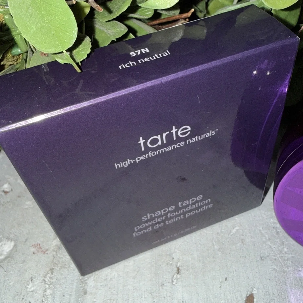 tarte Shape Tape Powder Foundation 57N Rich Neutral New High Performance Natural